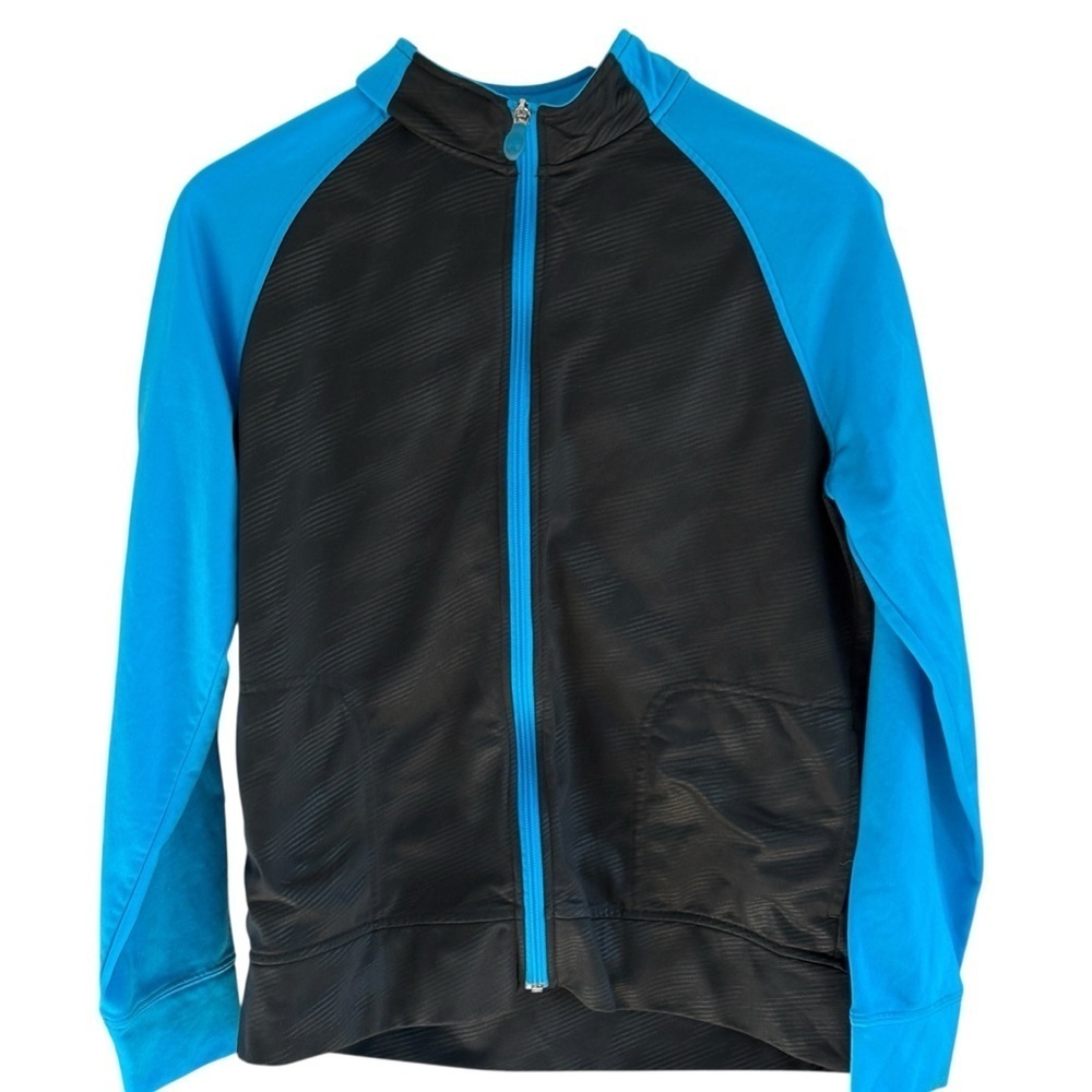 Under Armour Youth Size XL Full Zip Jacket Blue Black Athletic